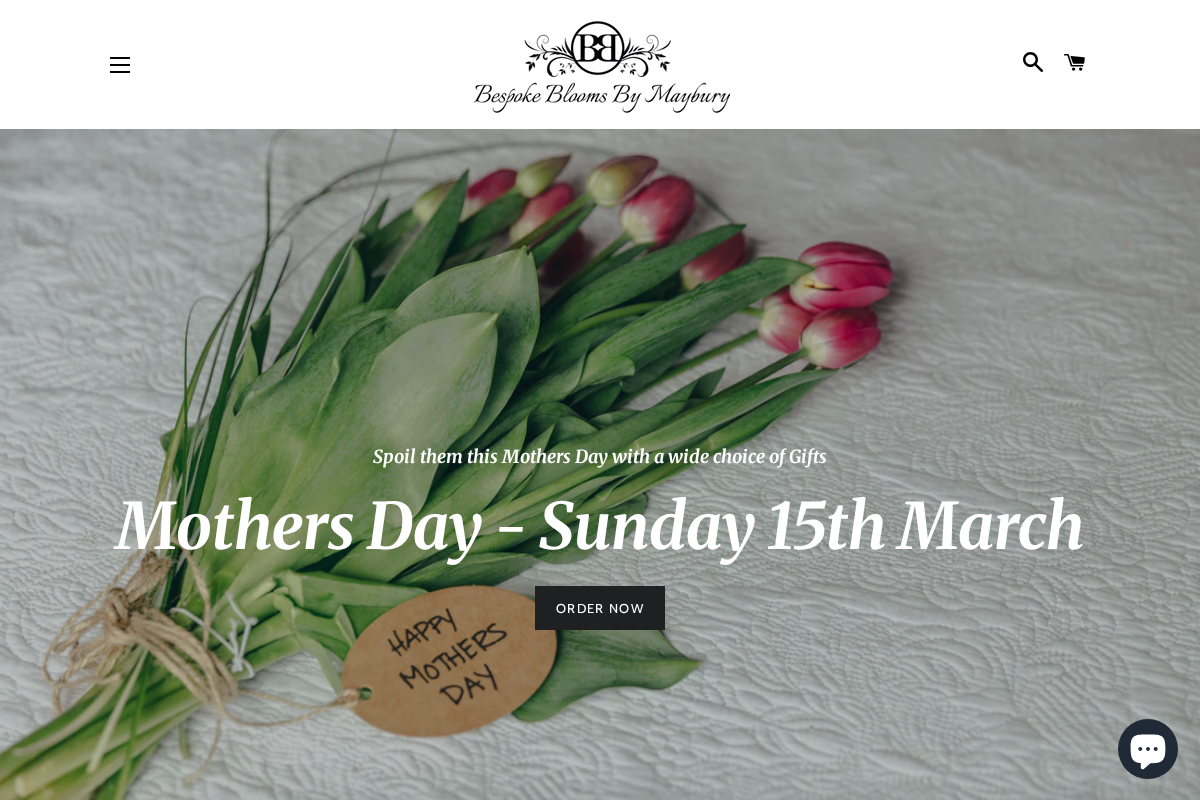 Bespoke Blooms By Maybury homepage screenshot