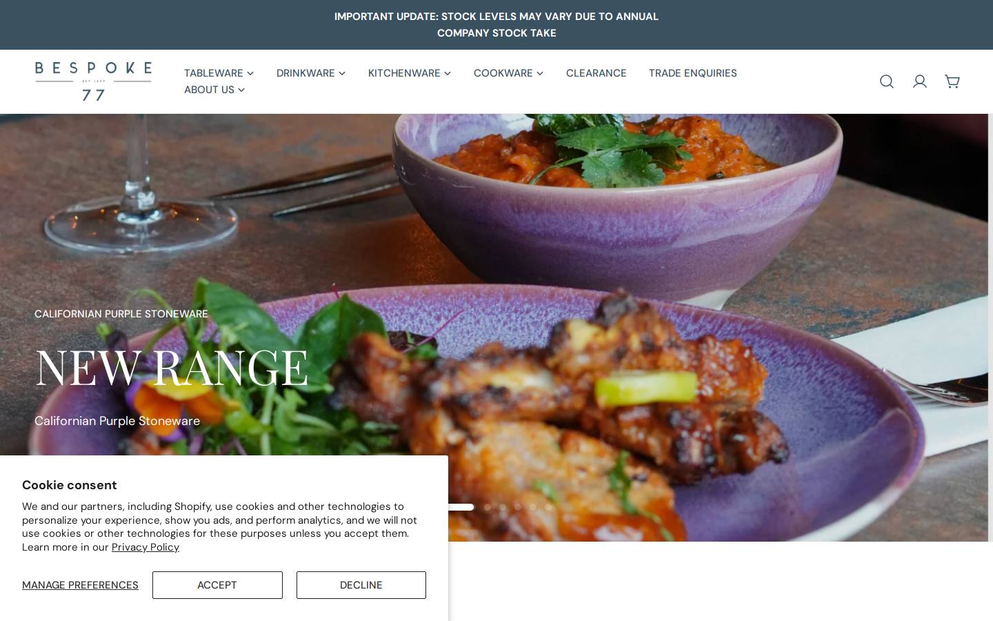 bespoke77.com homepage screenshot