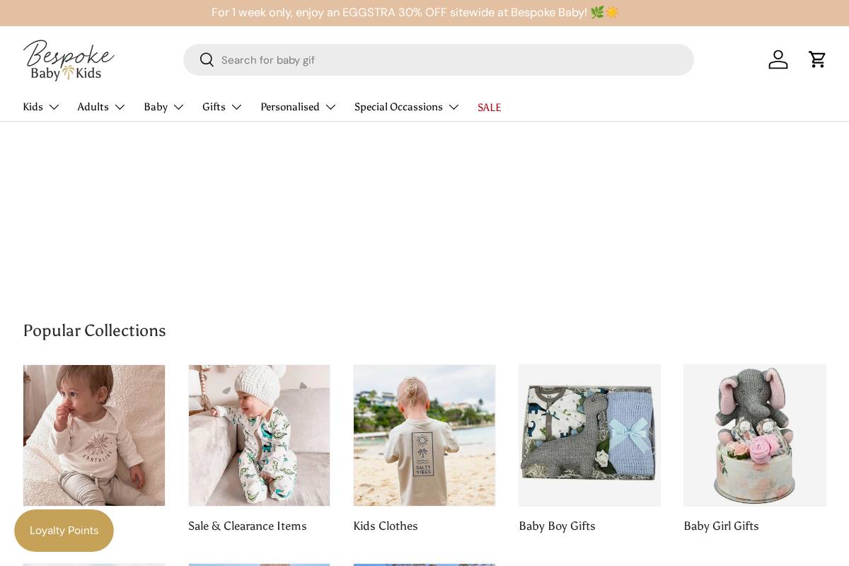 Bespoke Baby & Kids homepage screenshot