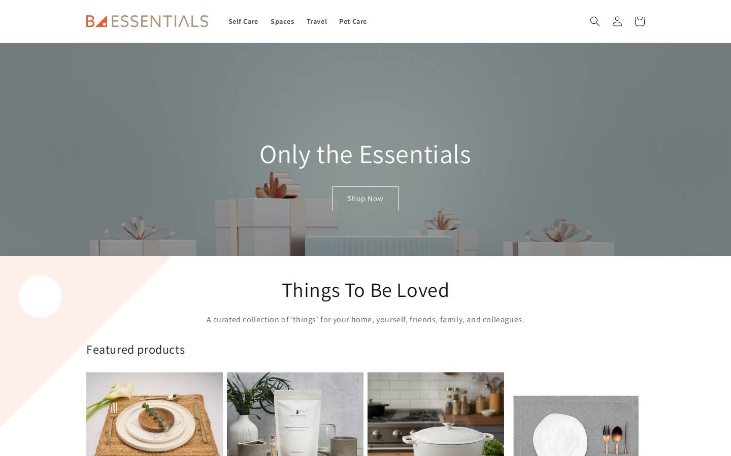 bespokeessentials.co homepage screenshot