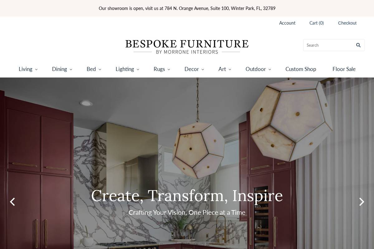 bespokefurniturehome.com homepage screenshot