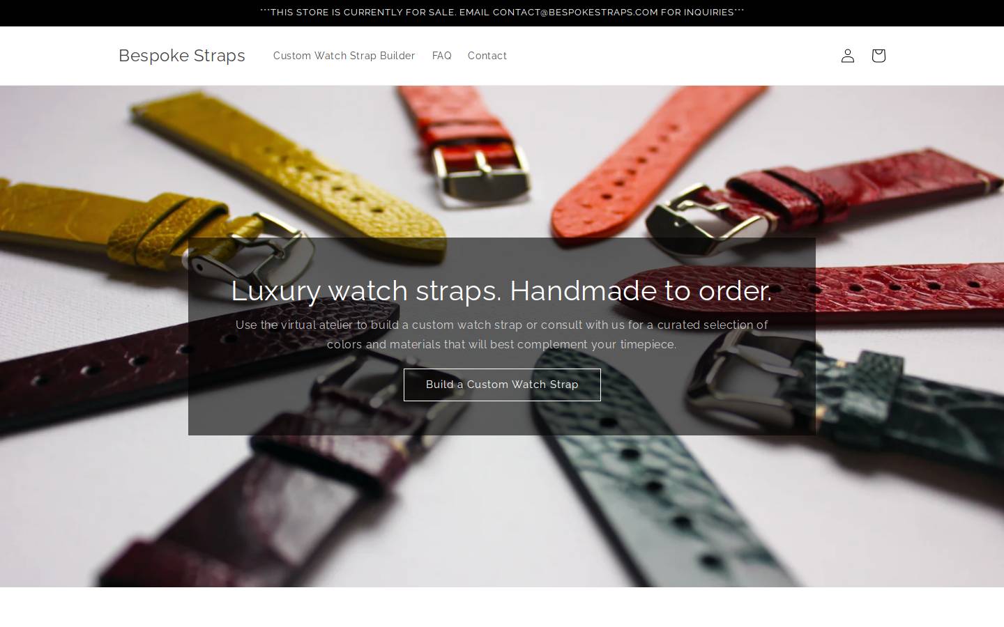 bespokestraps.com homepage screenshot