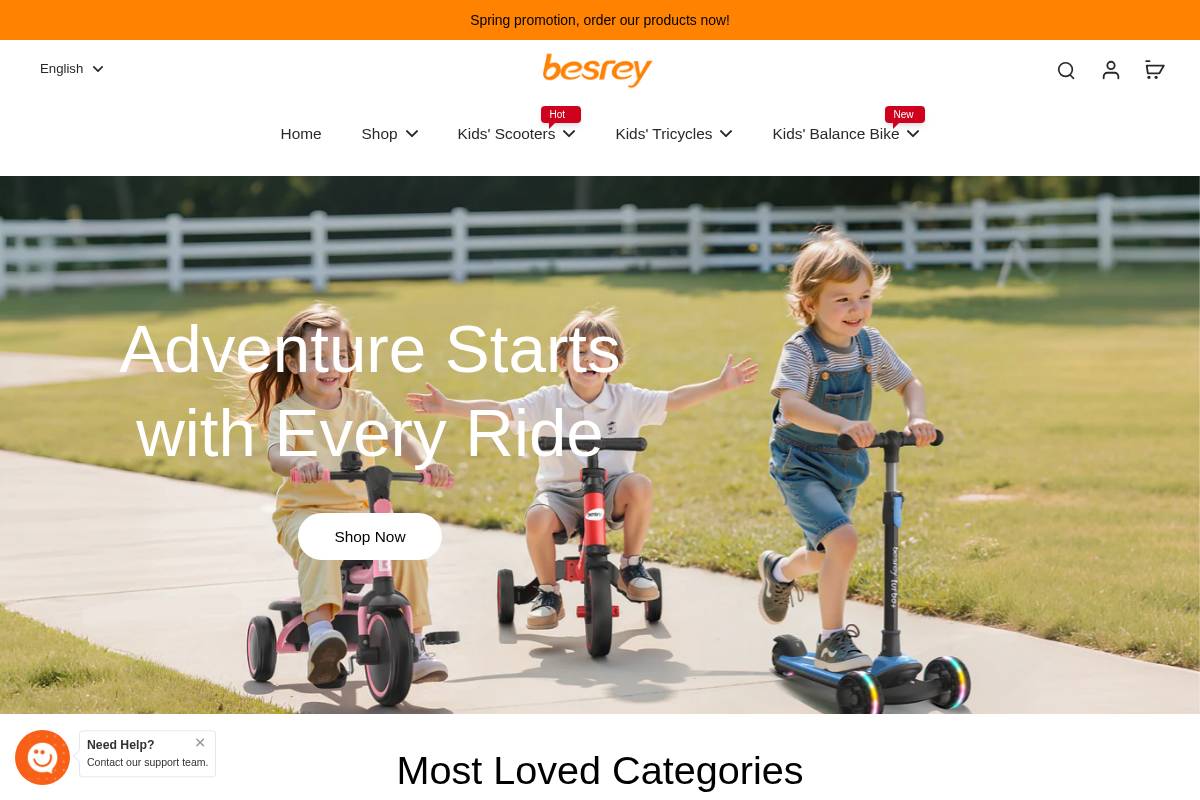 Besrey homepage screenshot
