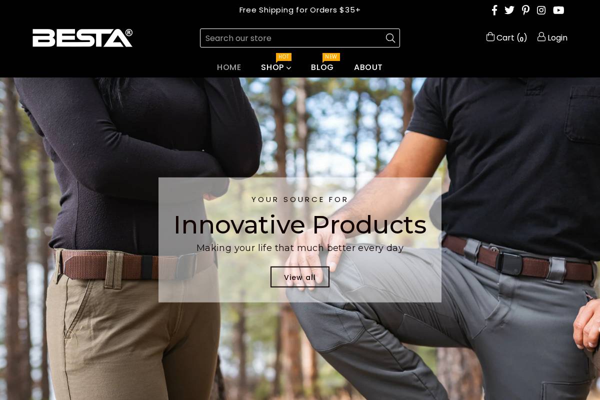 besta.biz homepage screenshot