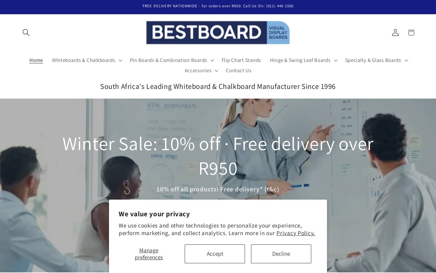 bestboard.co.za homepage screenshot