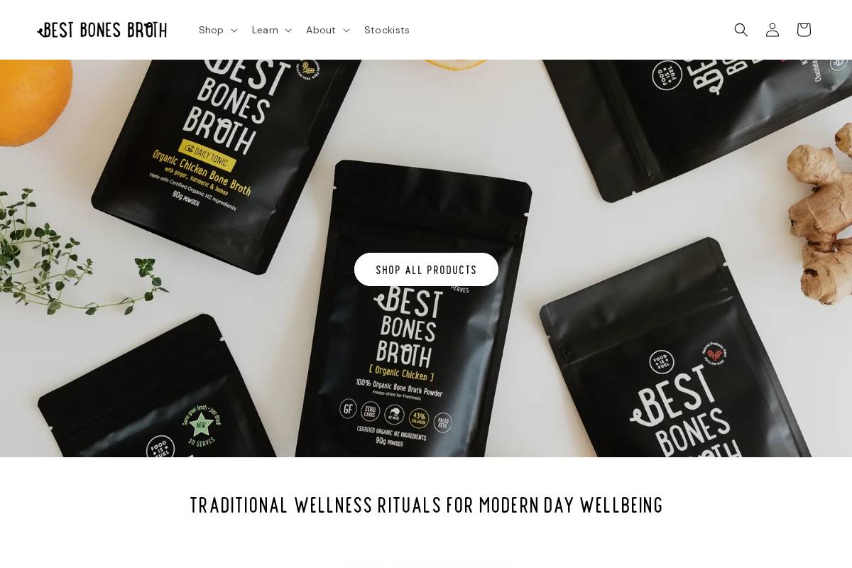 bestbonesbroth.co.nz homepage screenshot