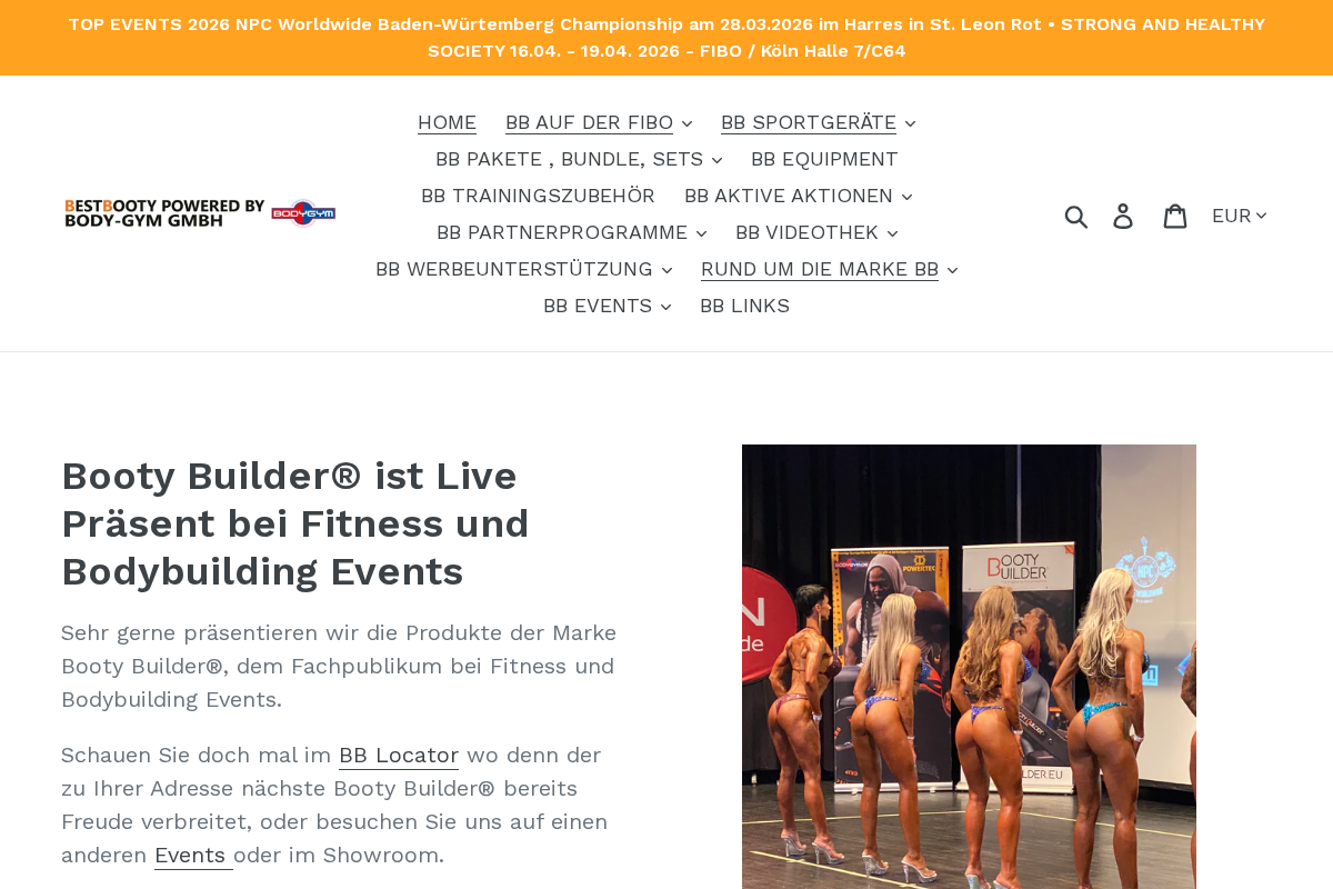 BESTBOOTY powered by Body-Gym GmbH homepage screenshot