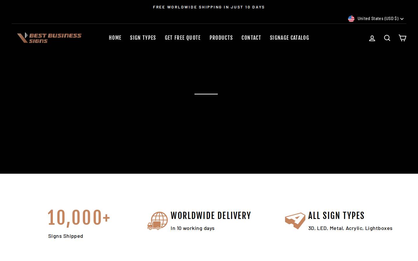 bestbusinesssigns homepage screenshot