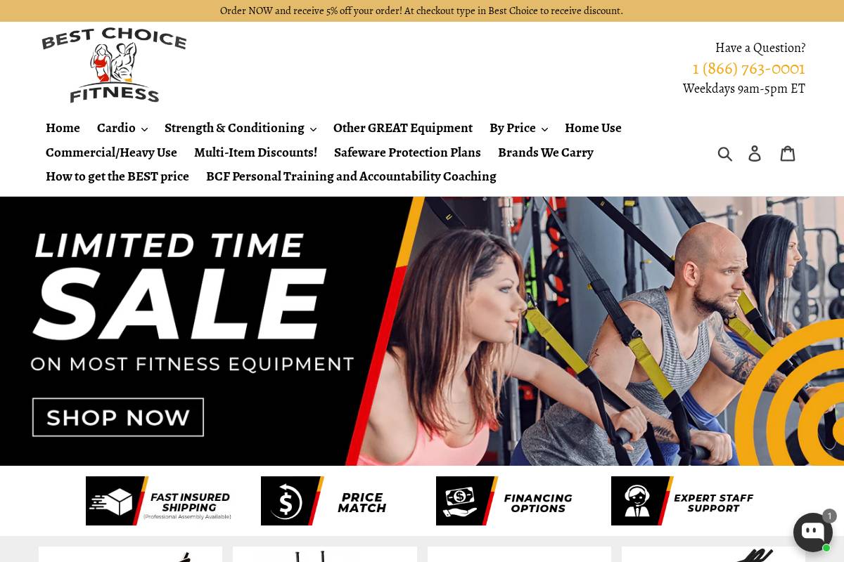 bestchoicefitness.com homepage screenshot