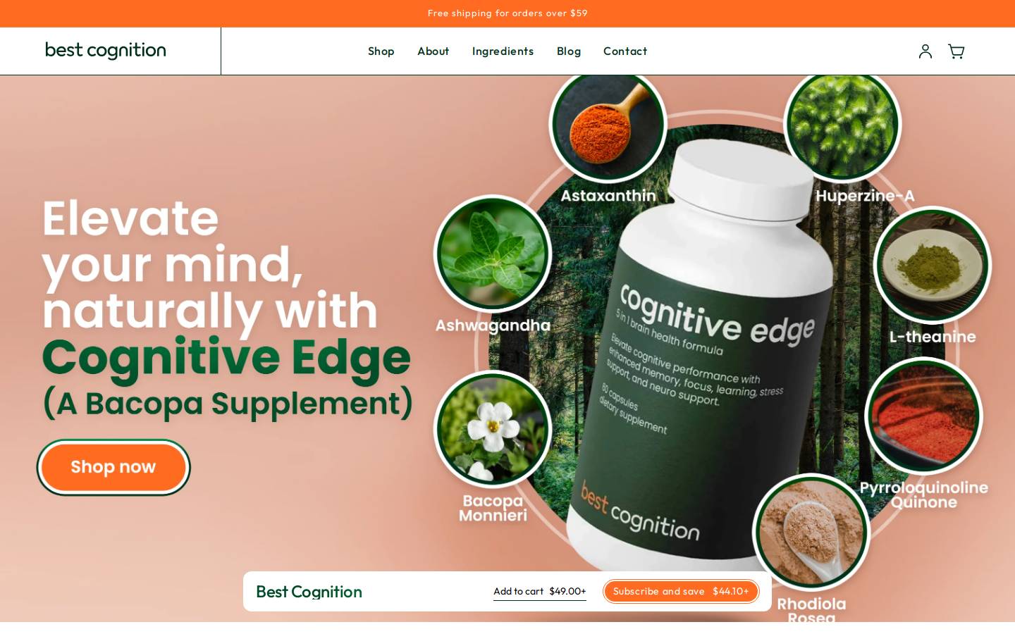 bestcognition.com homepage screenshot
