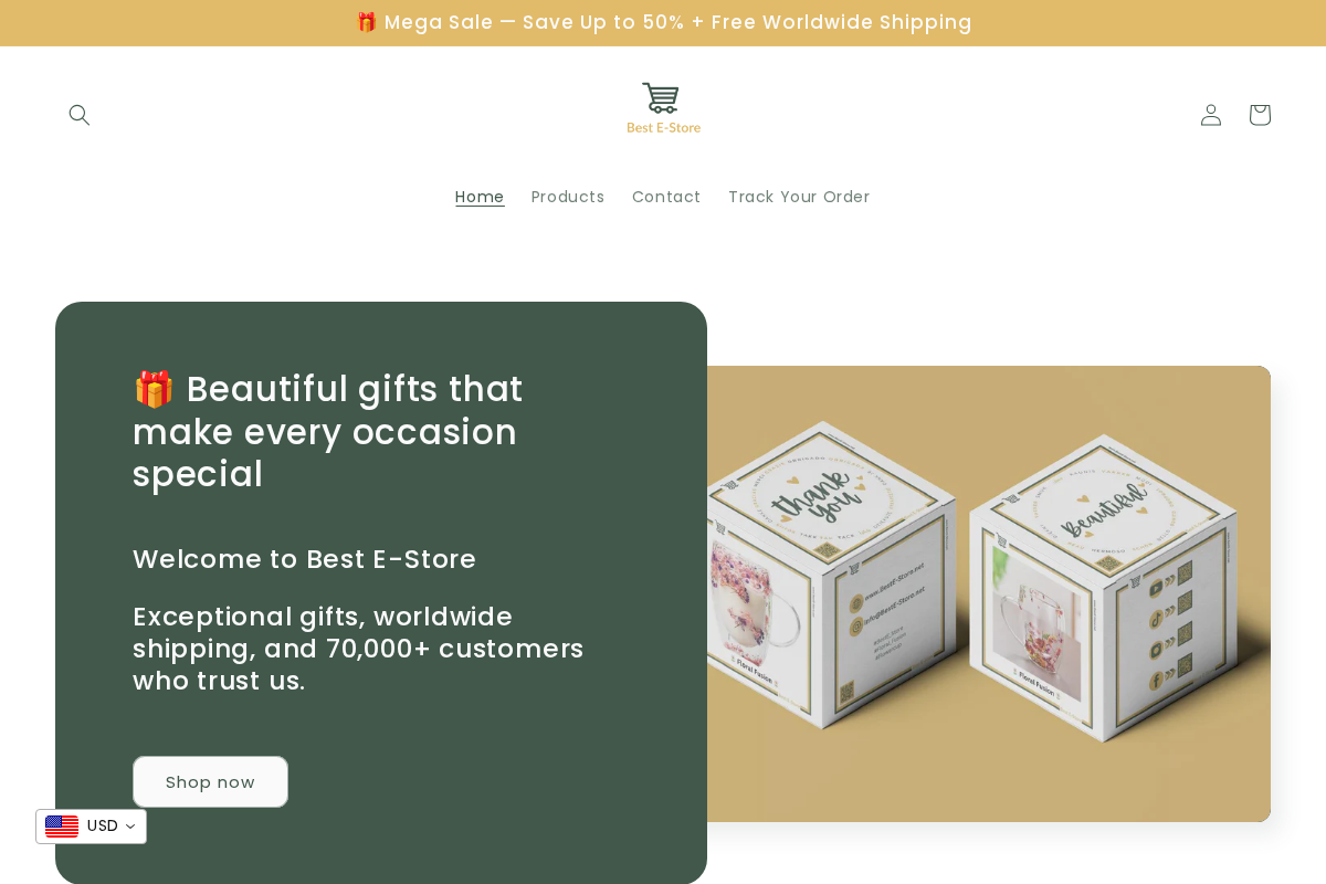 Beste Store homepage screenshot