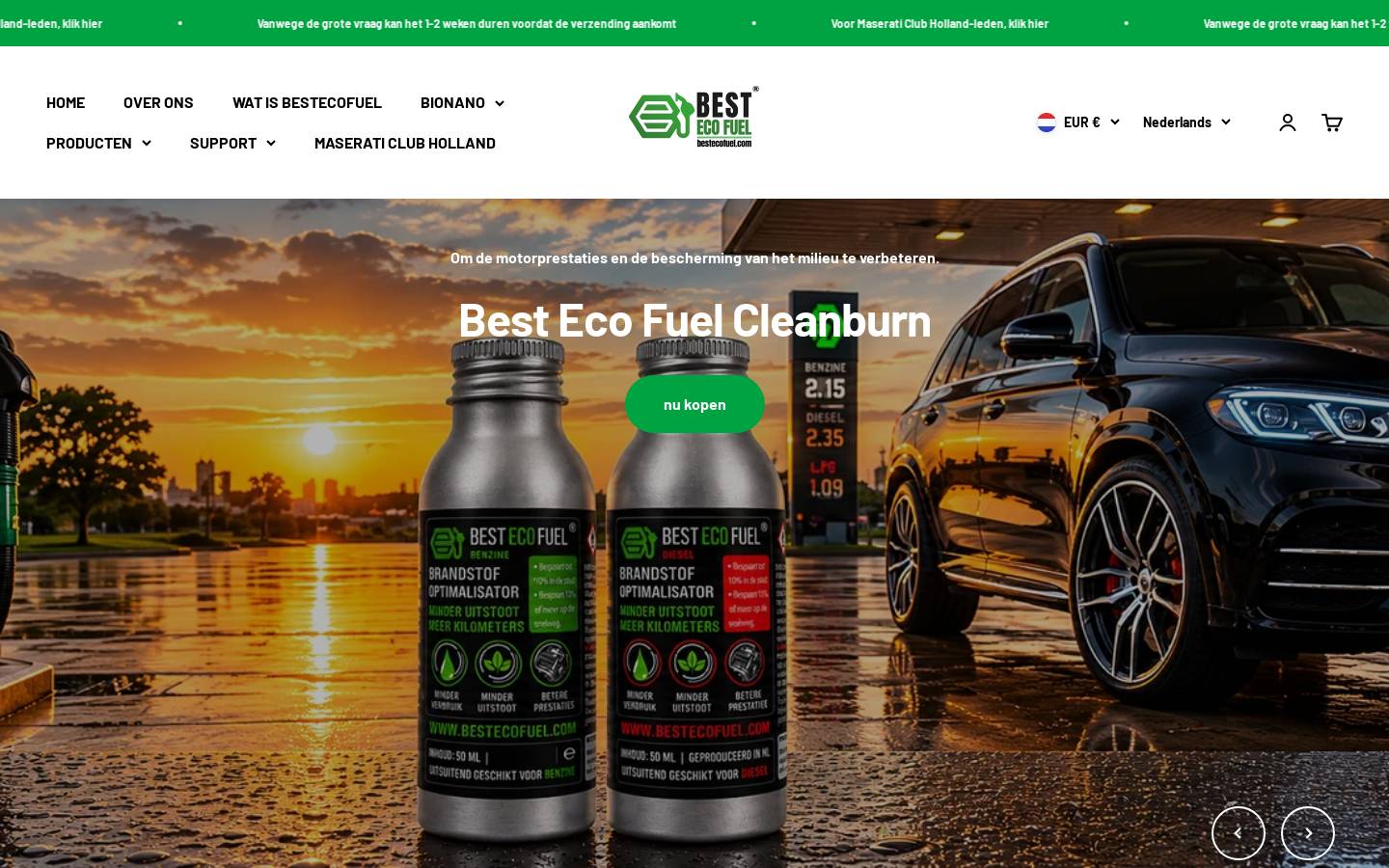 bestecofuel.com homepage screenshot