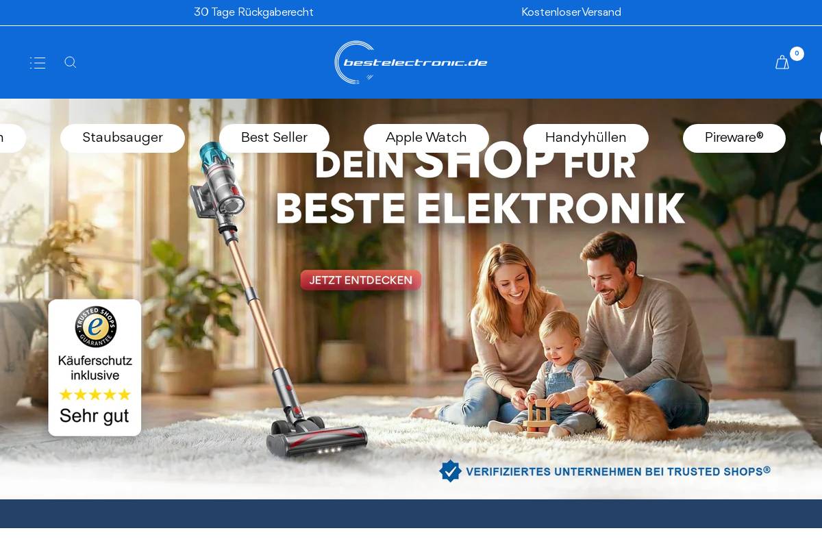 bestelectronic.de homepage screenshot