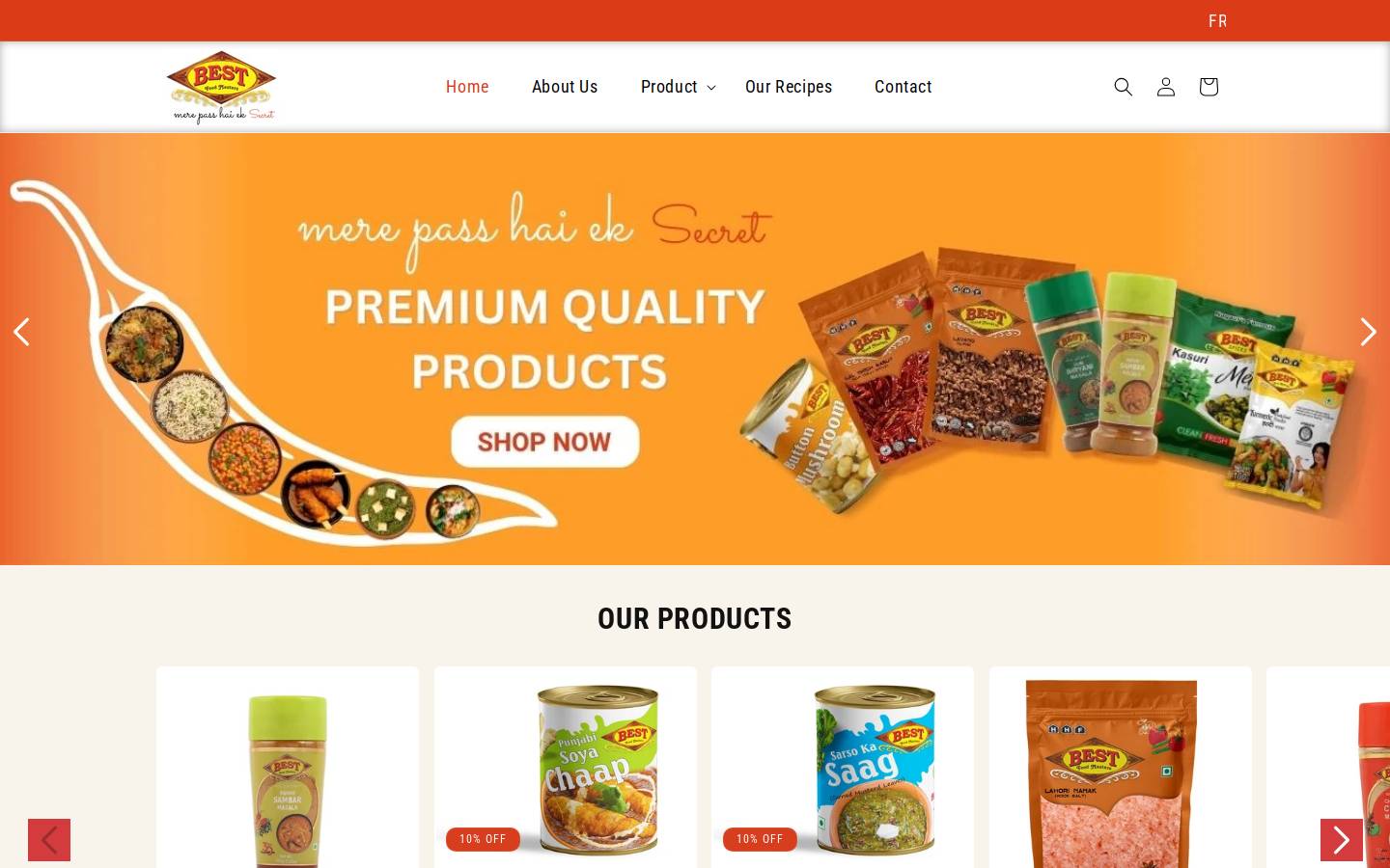 bestfoodmasters.com homepage screenshot