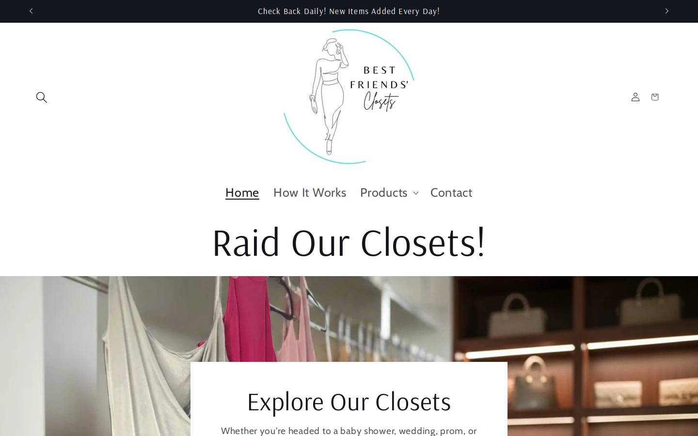 bestfriendsclosets.com homepage screenshot