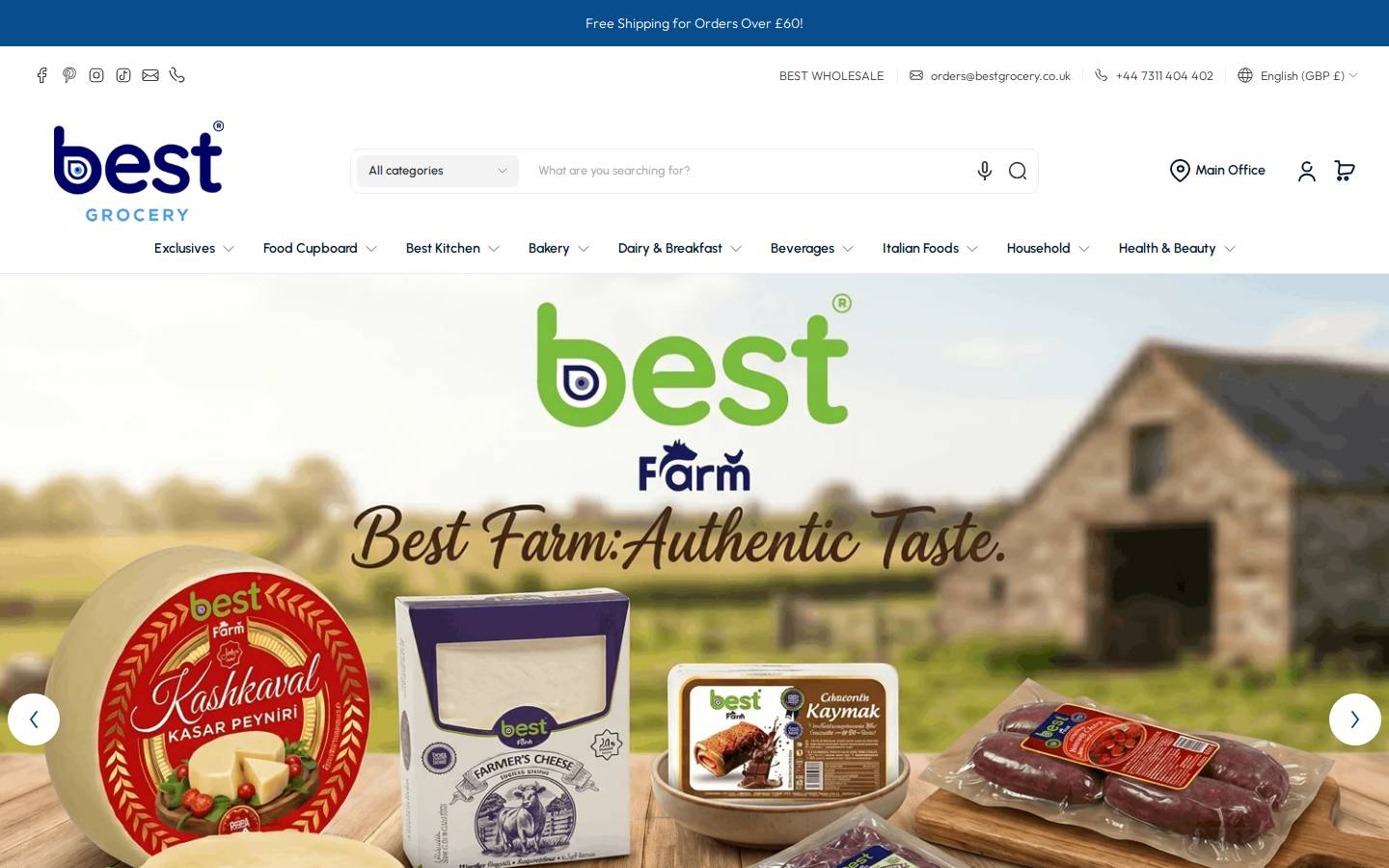 Best Grocery homepage screenshot