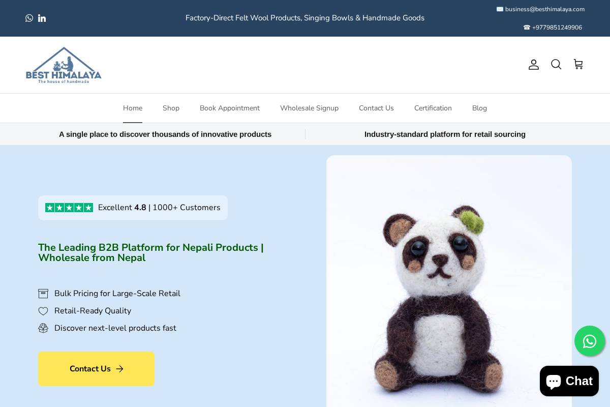 besthimalaya.com homepage screenshot