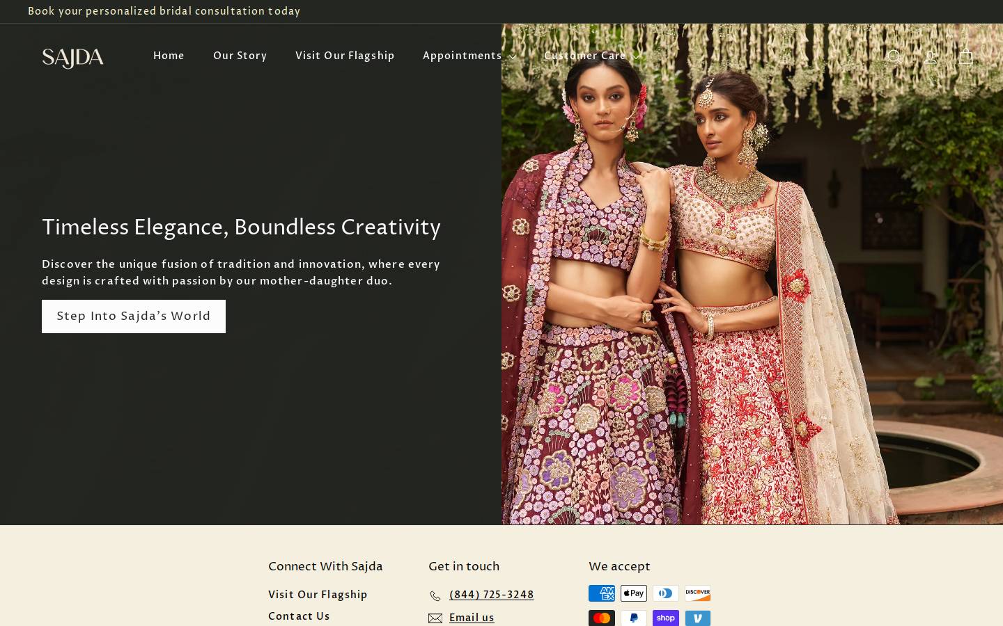 bestindianbridaldesigner.com homepage screenshot