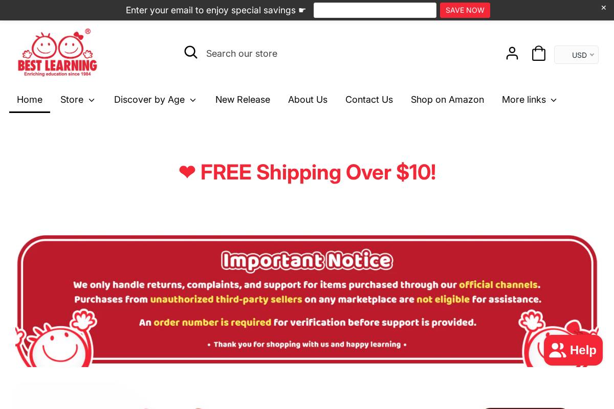 bestlearning.com homepage screenshot