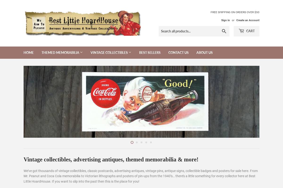 bestlittlehoardhouse.com homepage screenshot