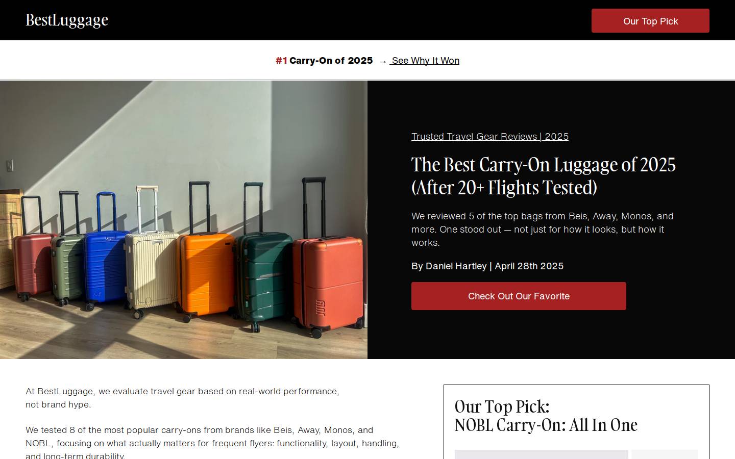 bestluggage.org homepage screenshot