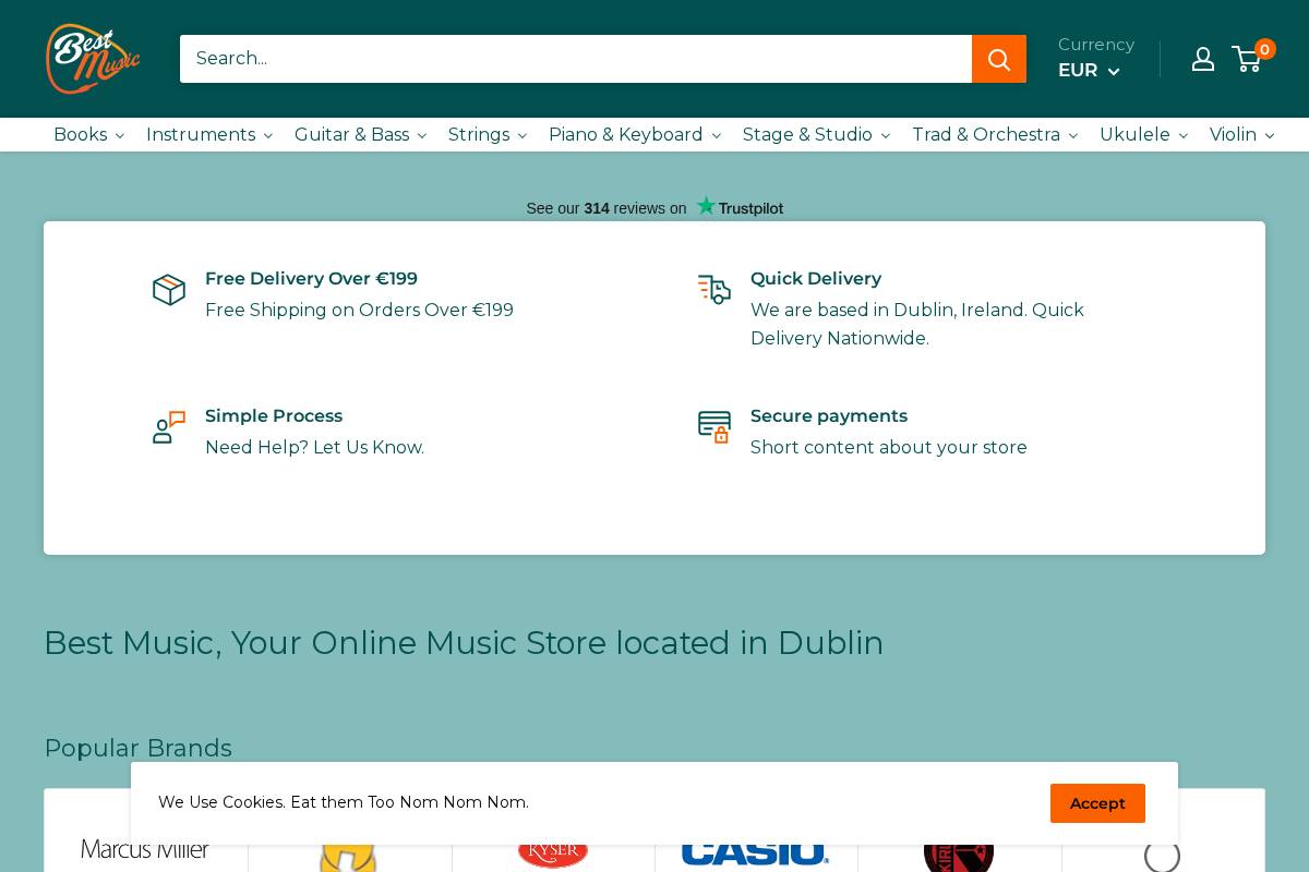 BestMusic.ie homepage screenshot
