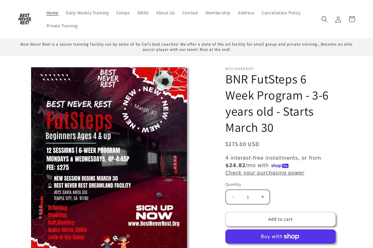 bestneverrest.org homepage screenshot