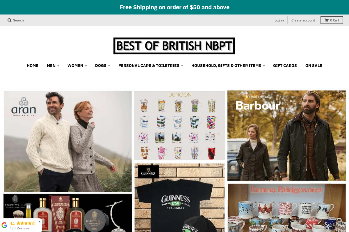 Best of British NBPT homepage screenshot