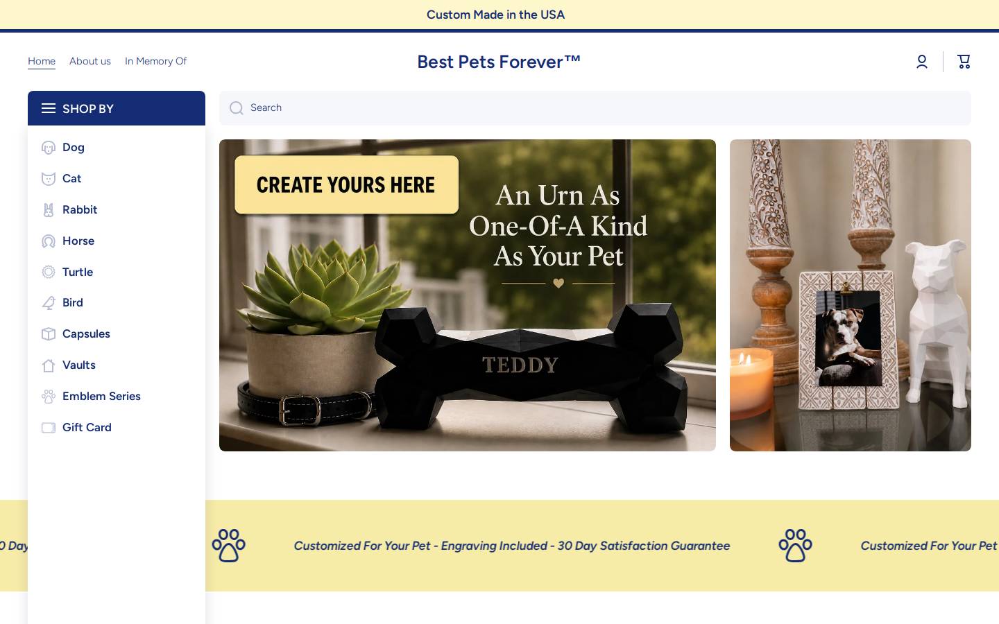 bestpetsforever.com homepage screenshot