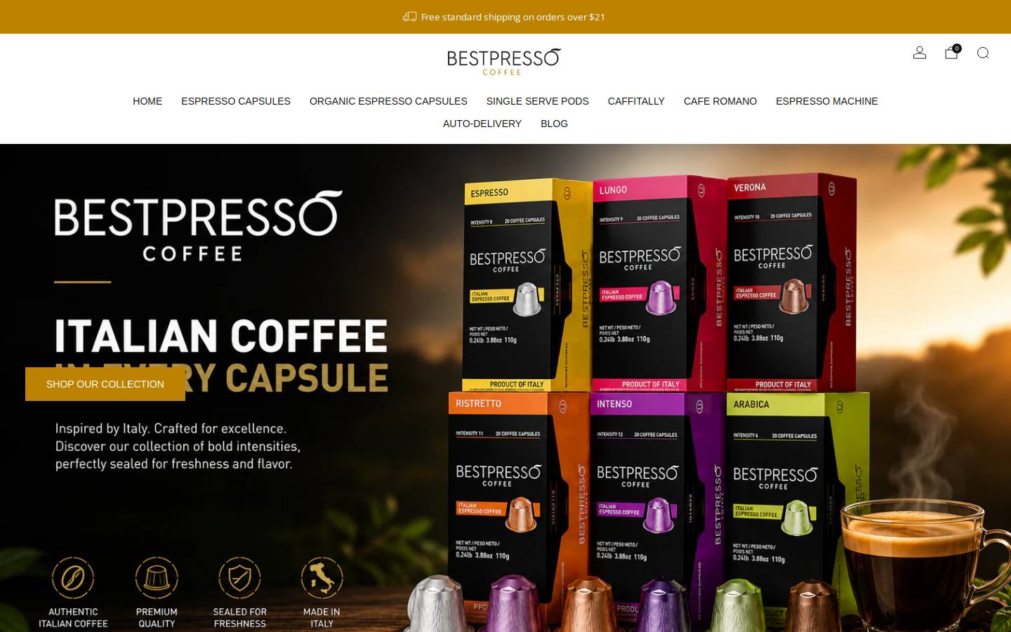 bestpresso.com homepage screenshot