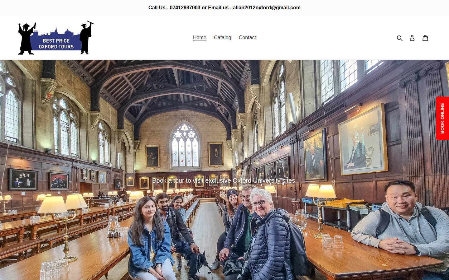 bestpriceoxfordtours.com homepage screenshot