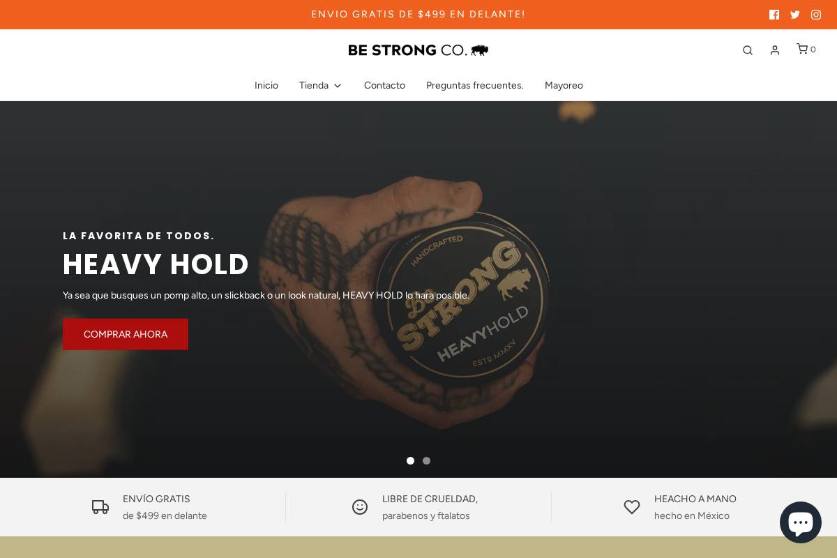 bestrong.mx homepage screenshot