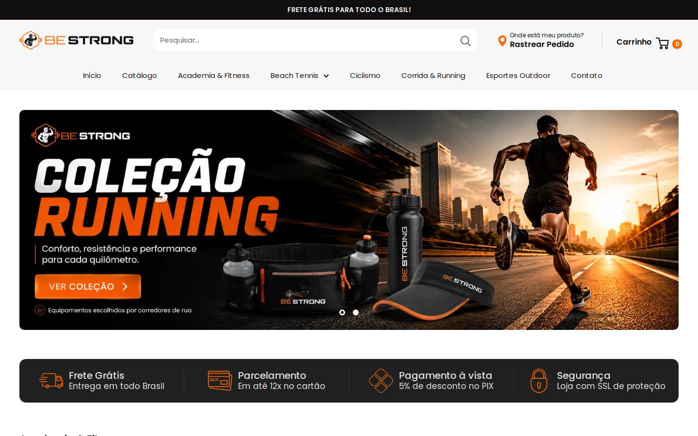 bestrongshop.com.br homepage screenshot