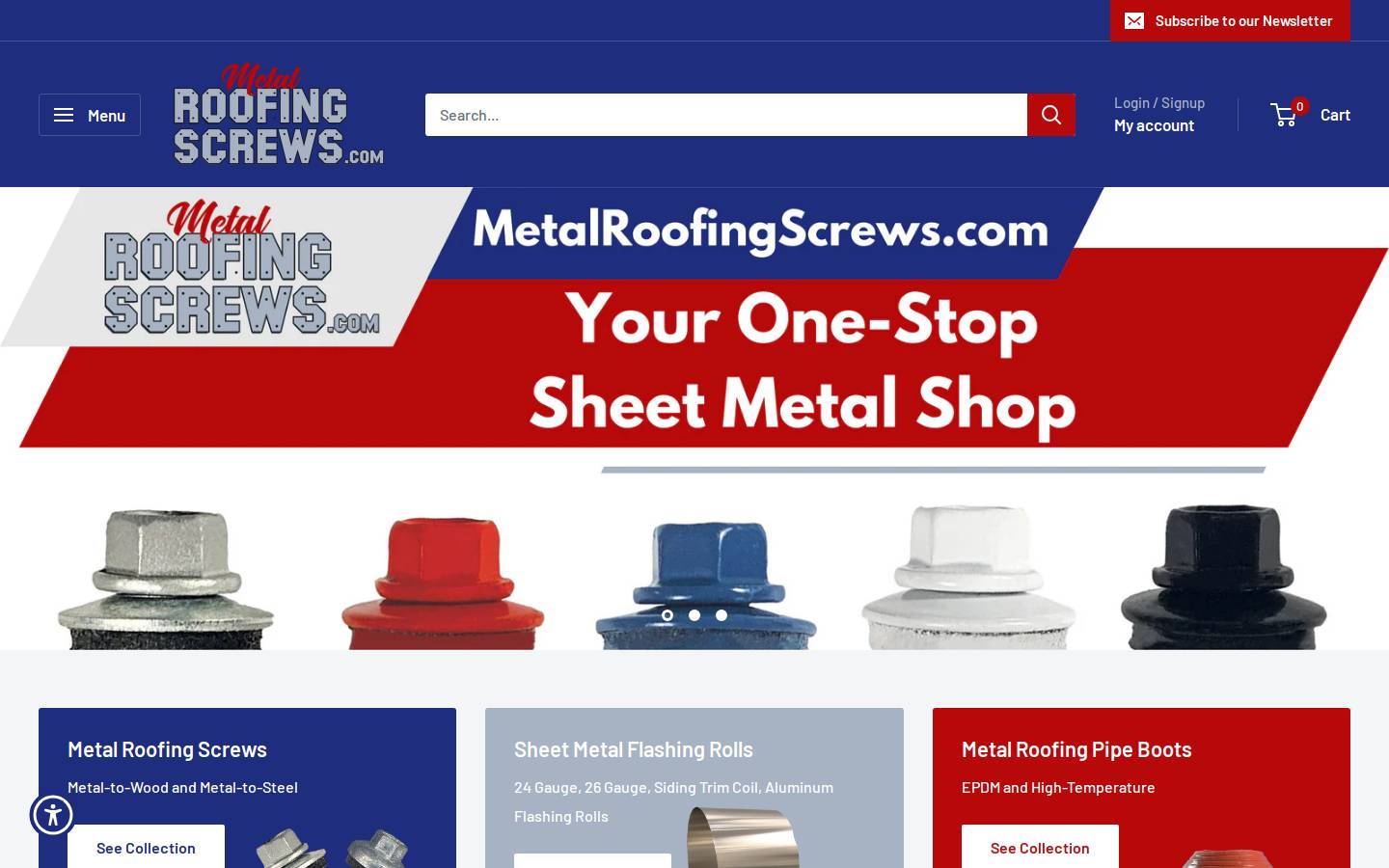 bestroofingscrews.com homepage screenshot