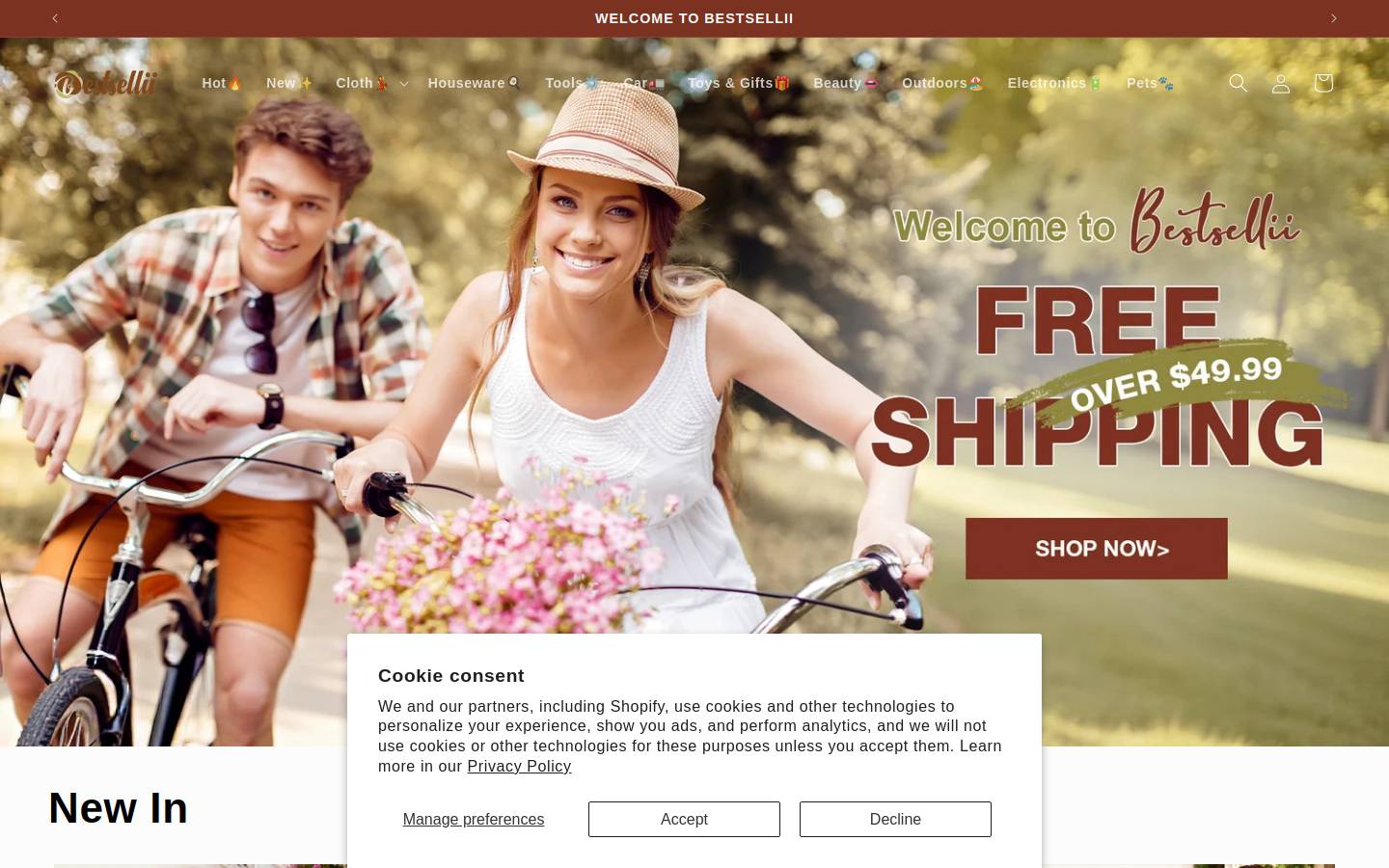 Bestsellii homepage screenshot