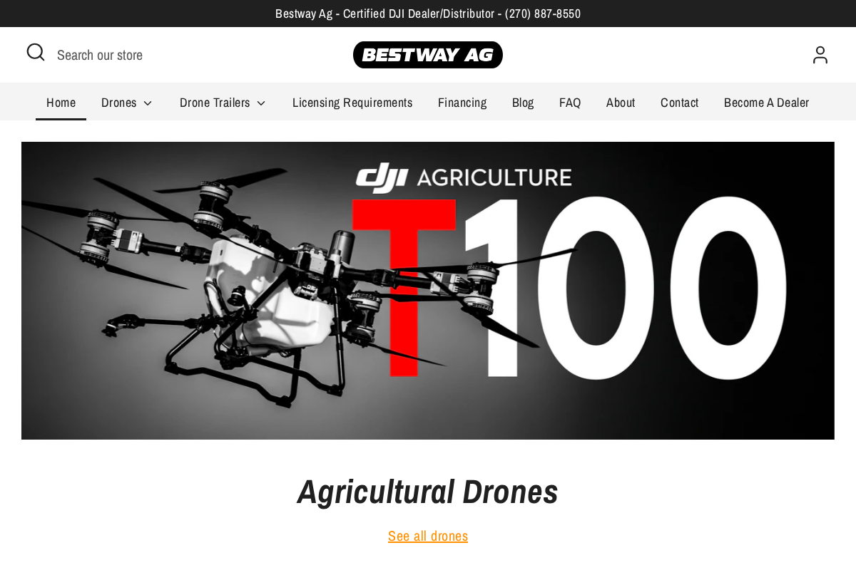 bestwaydrones homepage screenshot