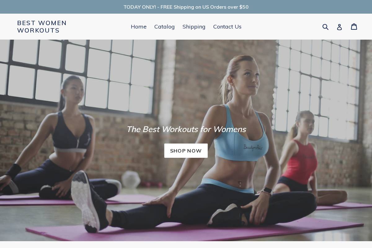 bestwomenworkouts.com homepage screenshot