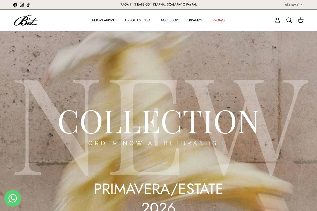 betbrands.it homepage screenshot