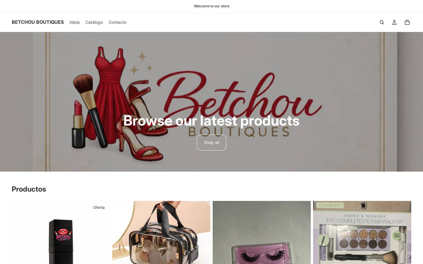 betchouboutiques.com homepage screenshot