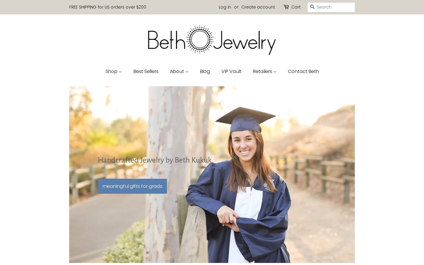 beth-jewelry.com homepage screenshot