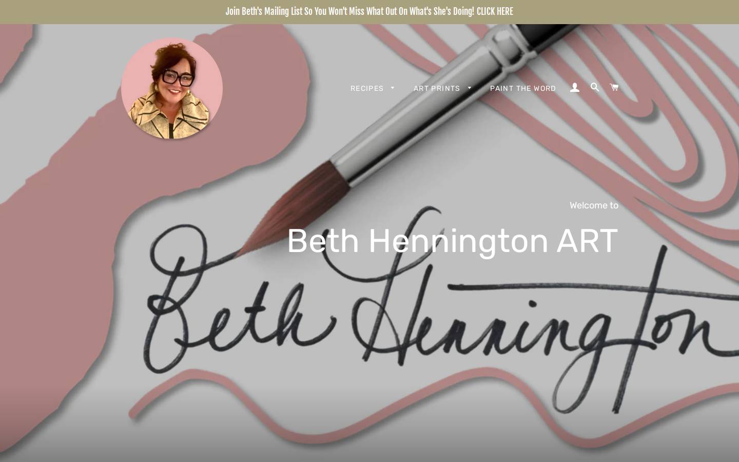 bethhennington.com homepage screenshot