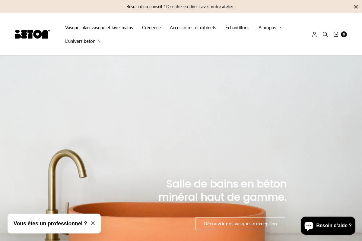 betonparnature.fr homepage screenshot