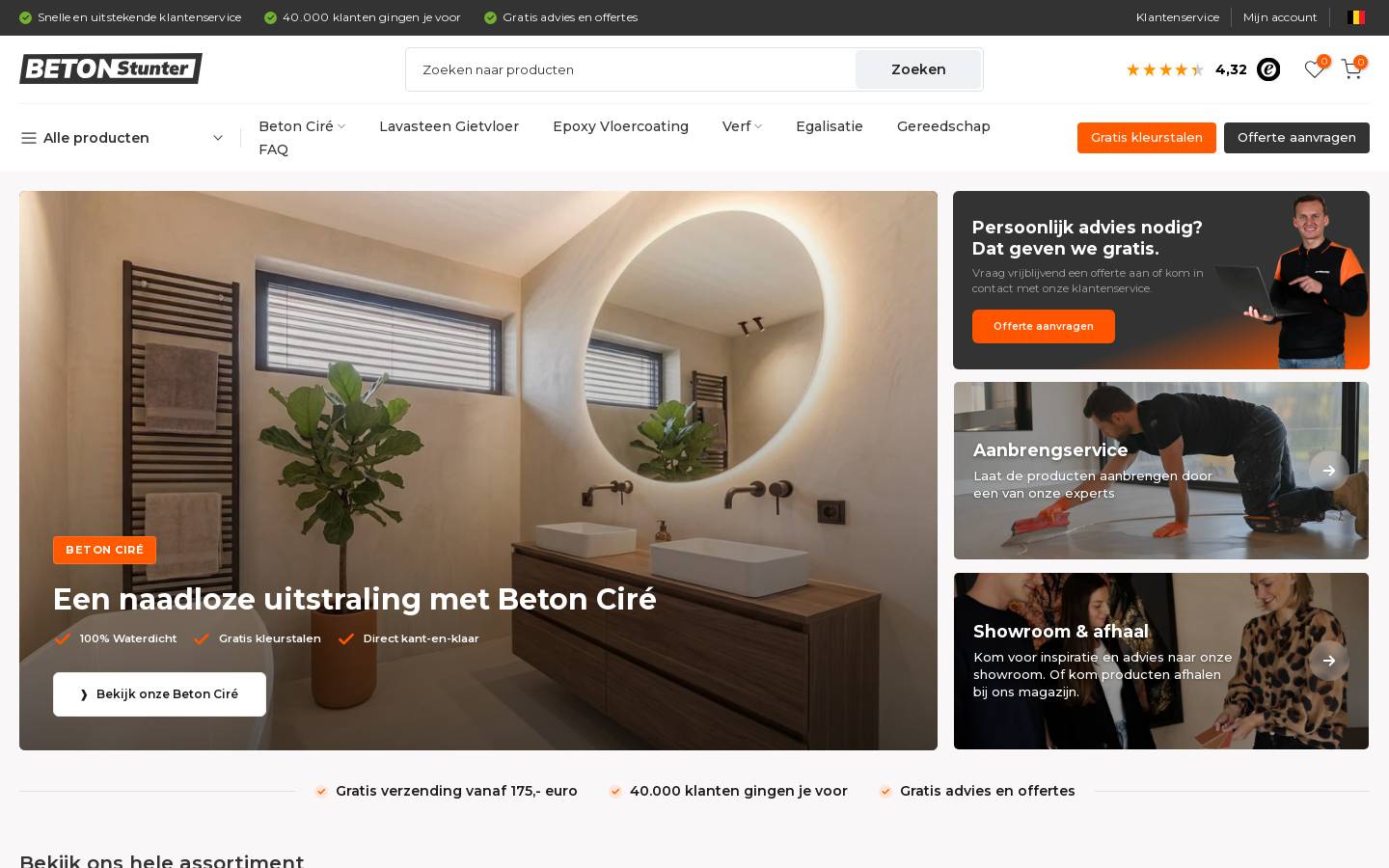 betonstunter.be homepage screenshot