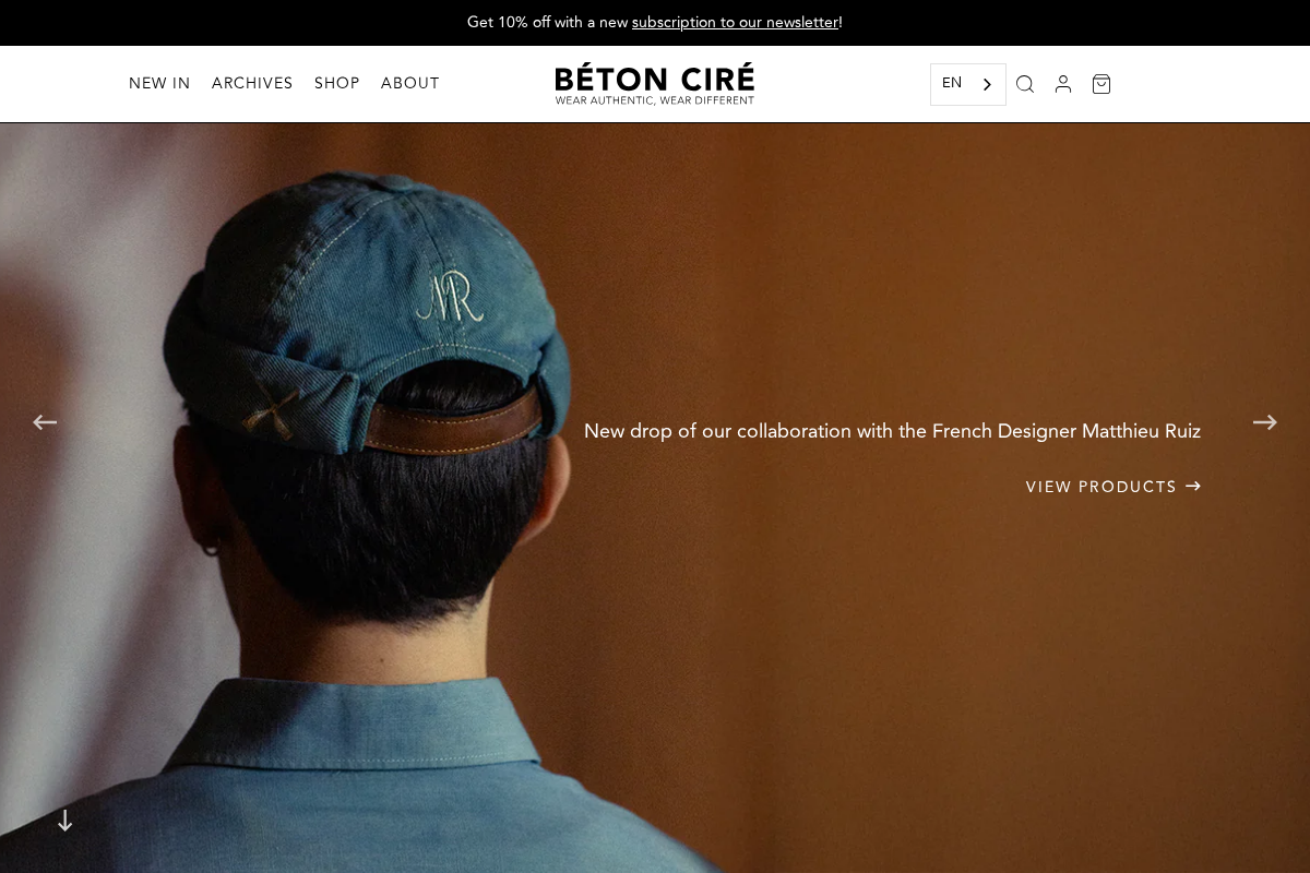Betonxcire homepage screenshot