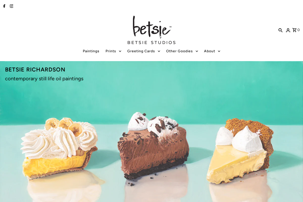 Betsie Studios homepage screenshot