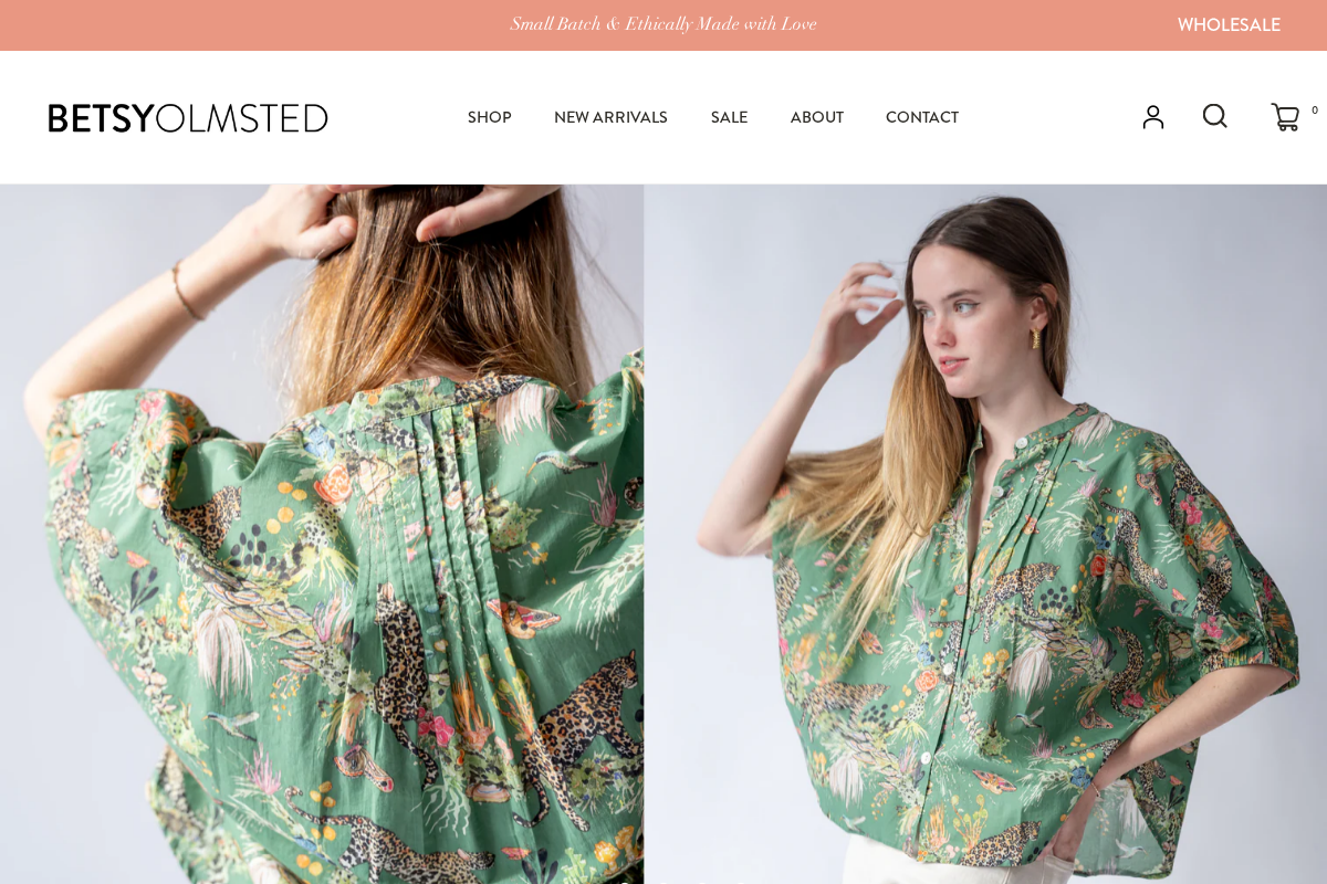 Betsy Olmsted homepage screenshot