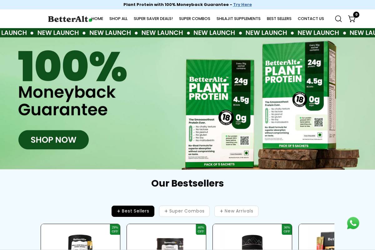 betteralt.in homepage screenshot