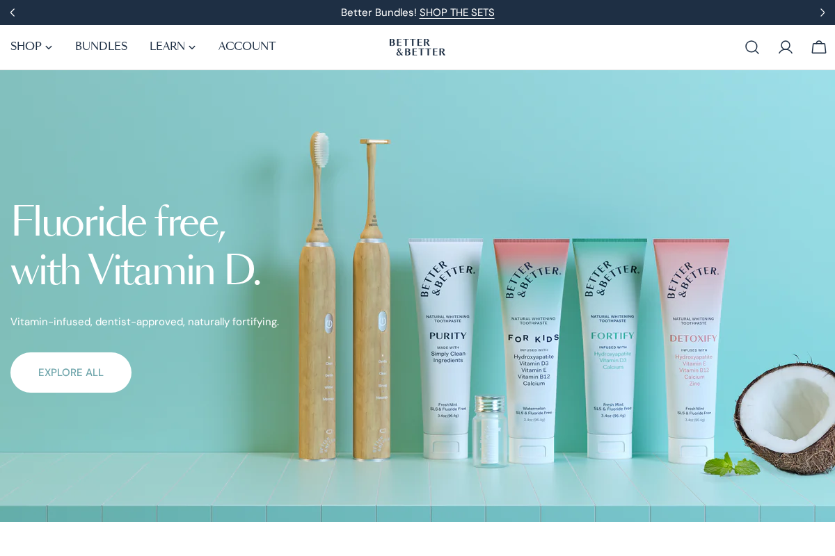 betterandbetter.com homepage screenshot