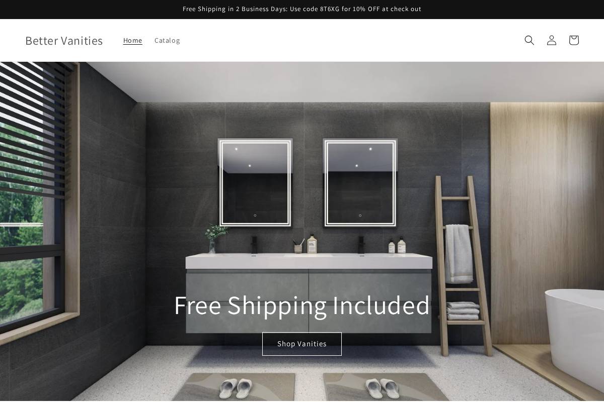 betterbathvanity.com homepage screenshot
