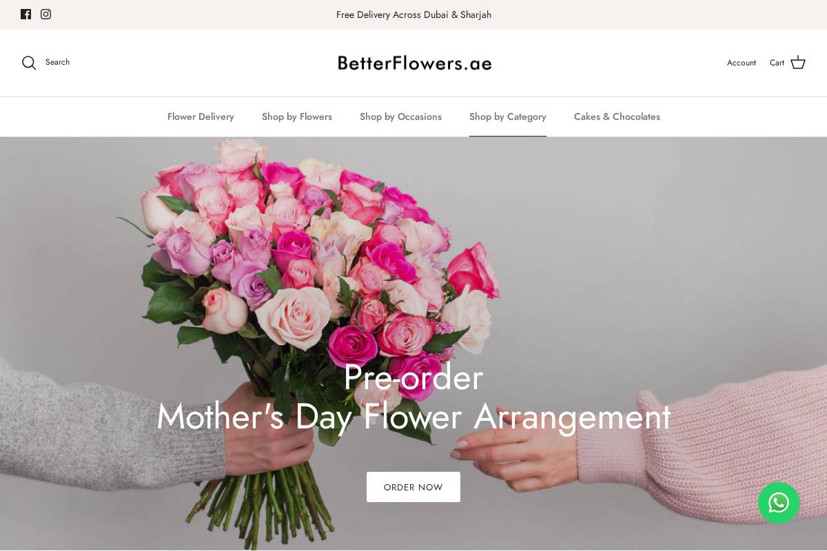 betterflowers.ae homepage screenshot